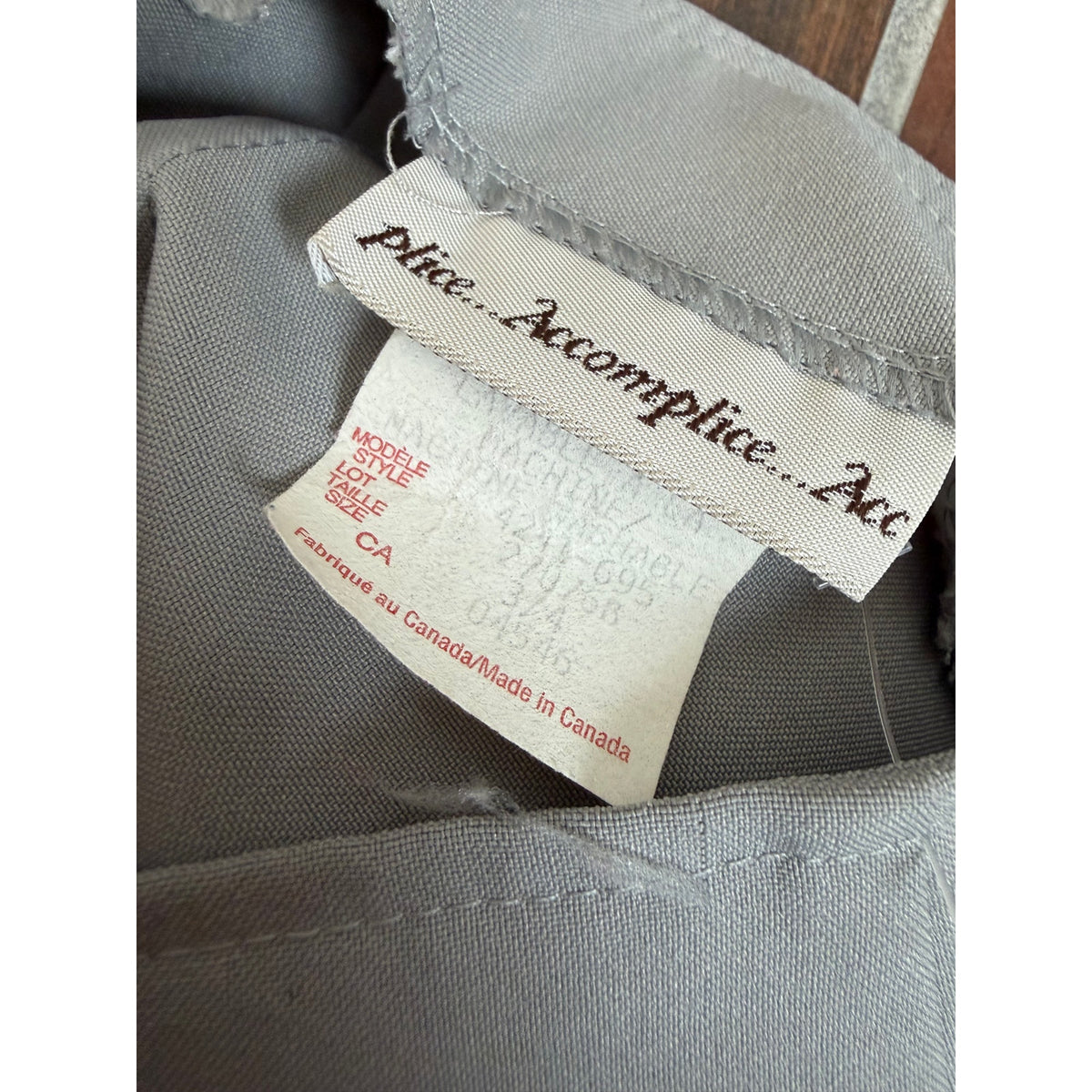 Vintage 90s Gray A Line Mini Skirt High Waist Minimalist Made in Canada Size 3/4