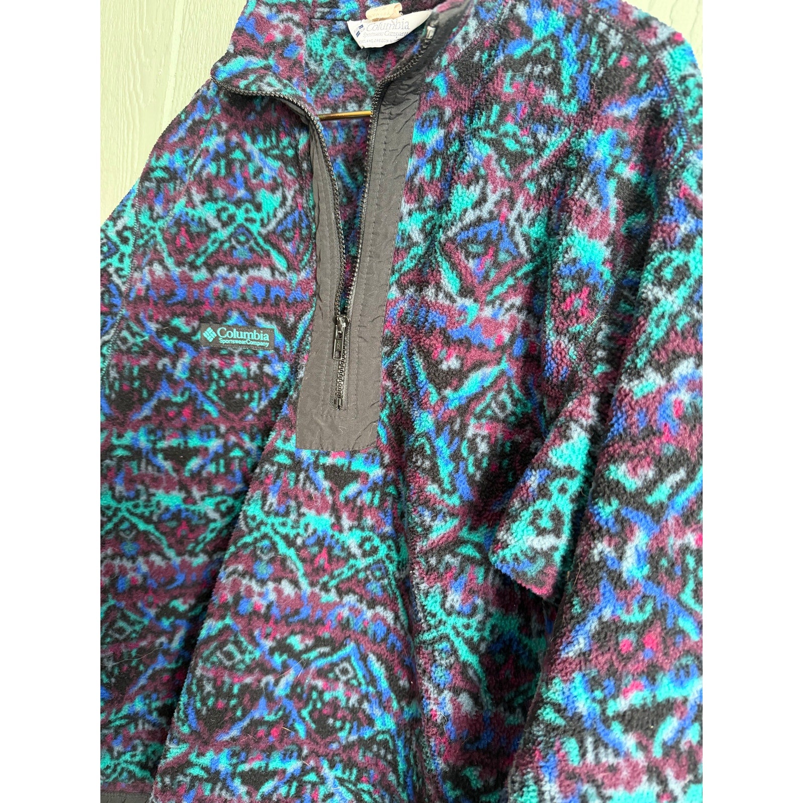 Vintage Columbia Fleece Pullover Youth 18/20 (Women’s S/M Fit) Made in USA 90s