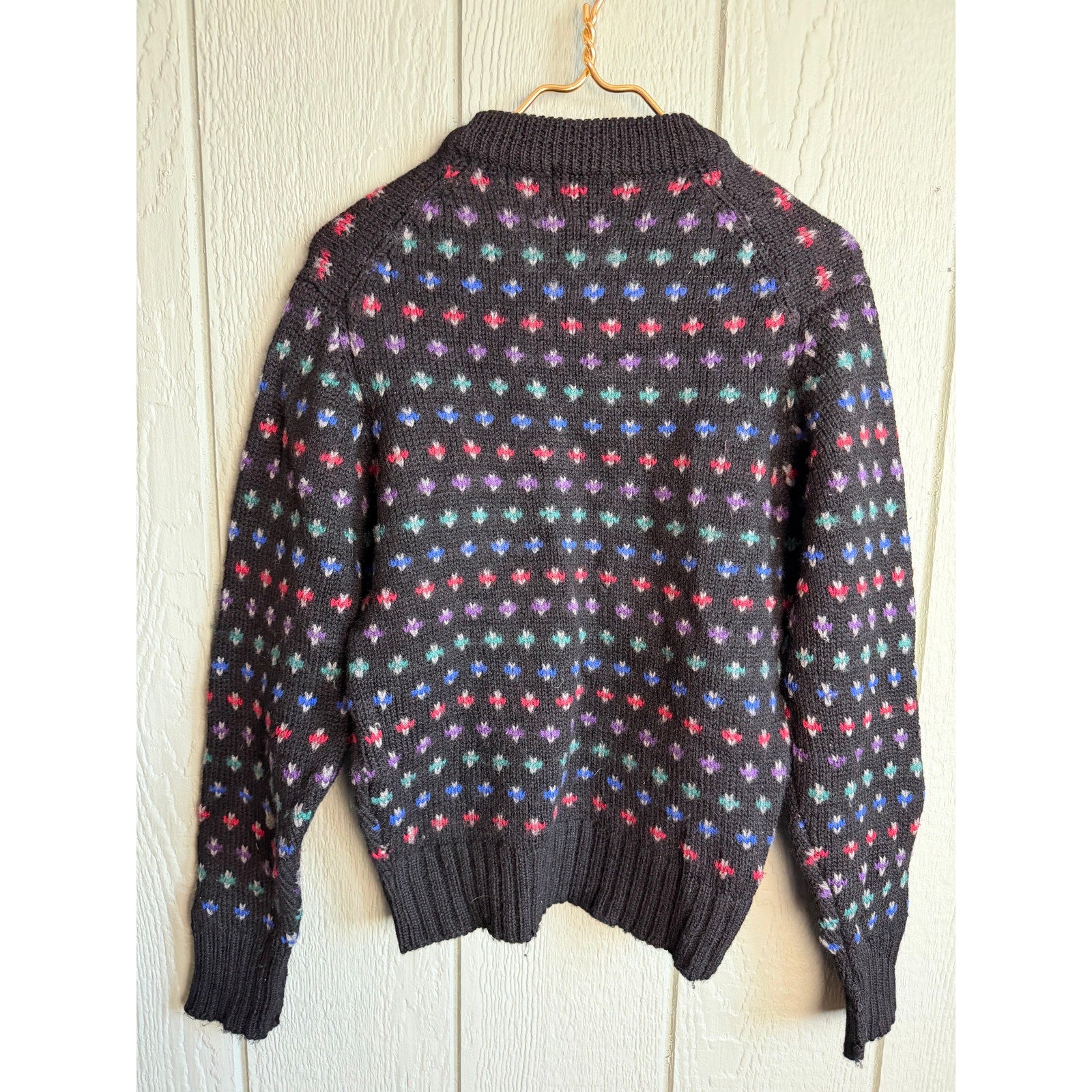 Vintage Boston Traders 100% Pure Wool Sweater | Colorful Knit | Unisex