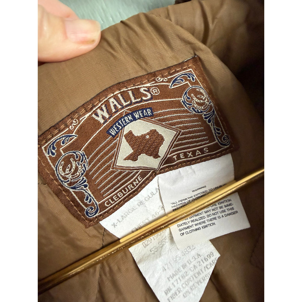 Vintage Walls Western Wear Insulated Duck Canvas Work Jacket | Tan | XL USA Made