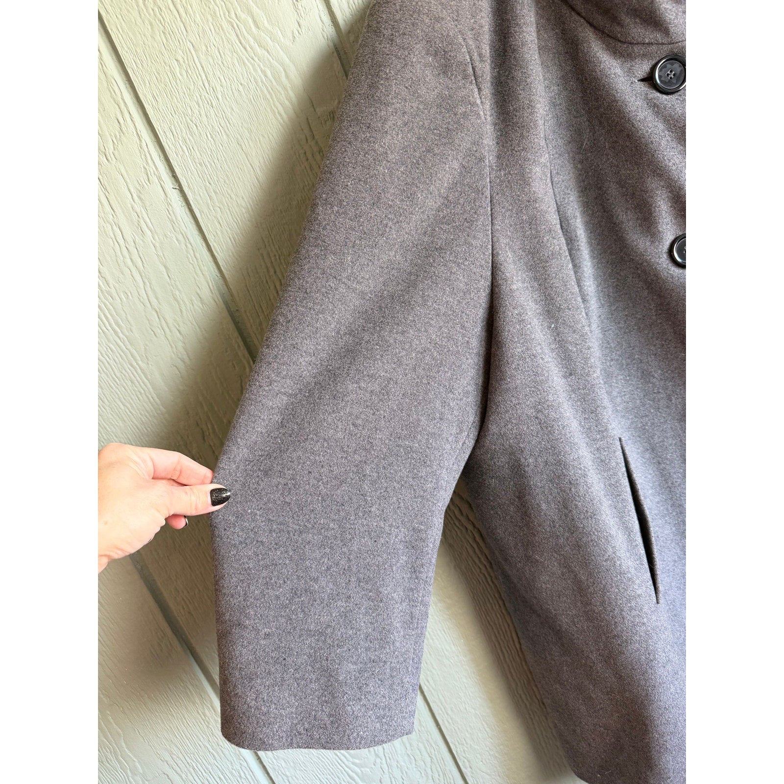 Vintage Ulla Popken Wool Coat, Size 28/30