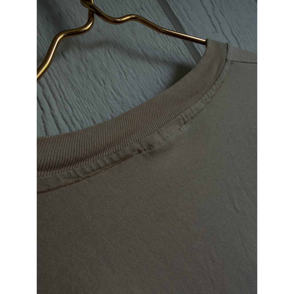 Vintage Single Stitch Fly Fishing Connecticut Graphic T Shirt Beige USA Made