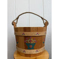 NWT Vintage The Maine Bucket Company Rope Basket Wall Heart Country Planter