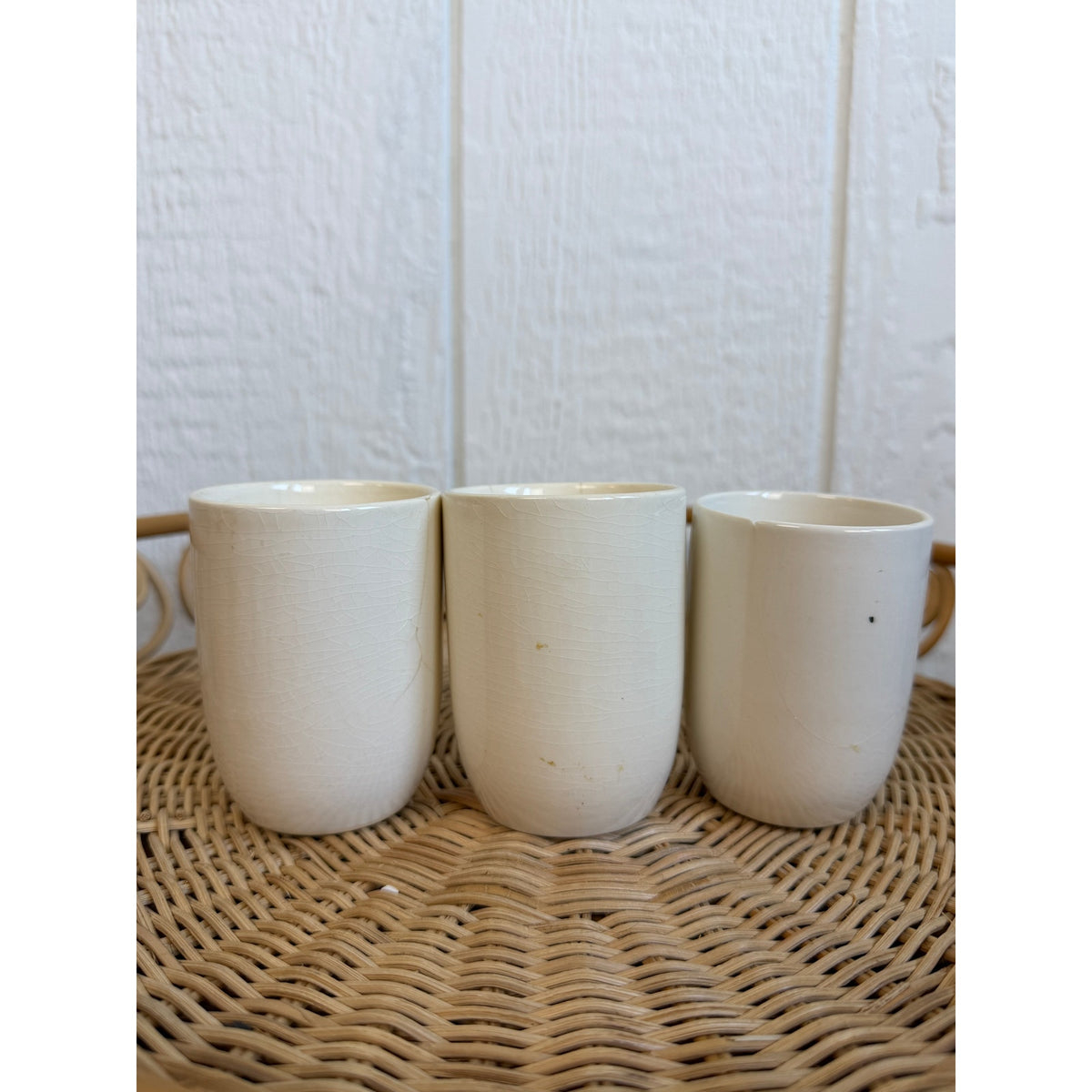 Vintage Ceramic Fruit Cups Set of 3 Strawberry Orange Apple Cottage Kitchen