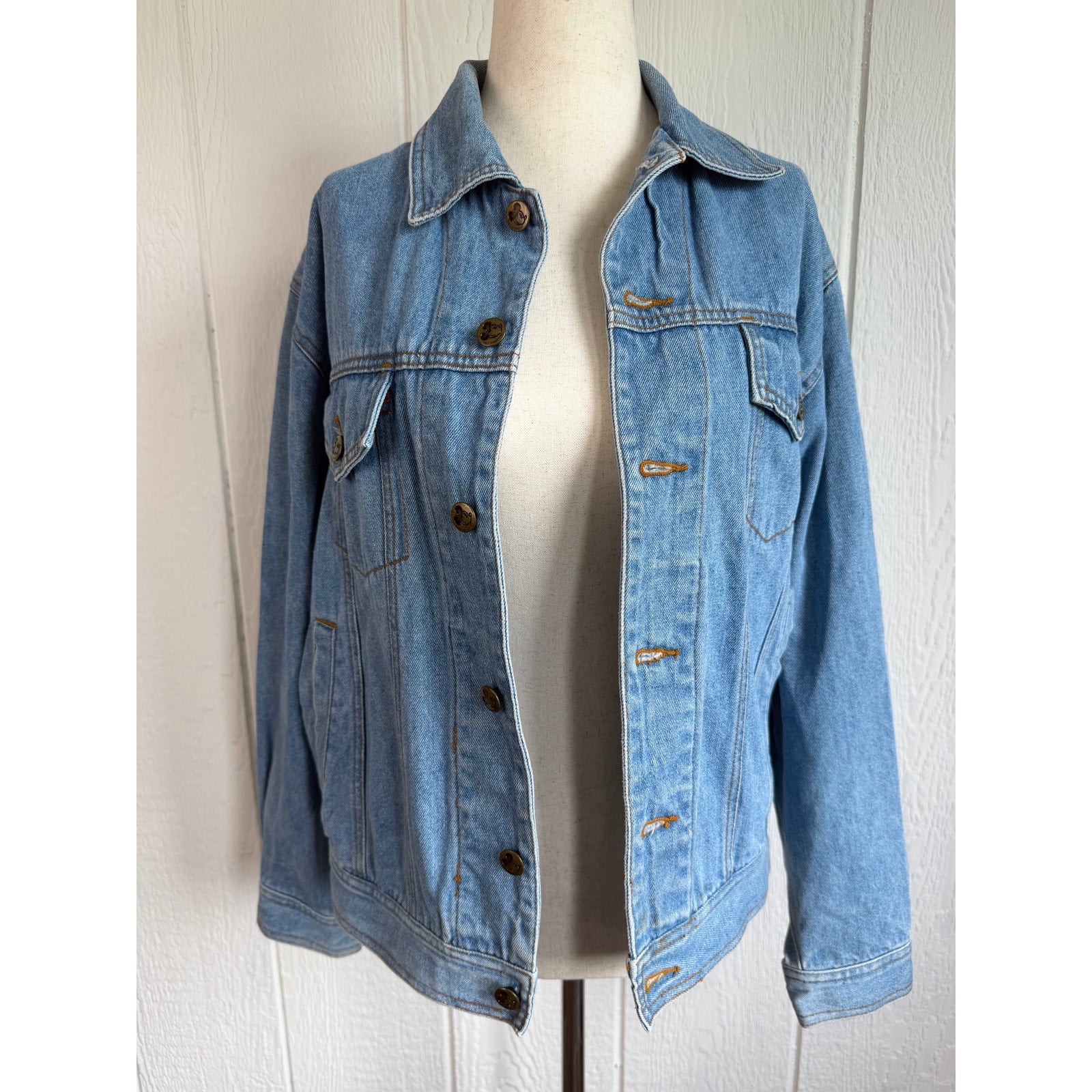 Vintage 90s Mickey Mouse Jean Jacket Disney Y2K Mickey & Co