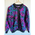 Vintage Alfred Dunner Floral Tapestry Jacket Sweater 80s 90s USA Womens 18W Plus