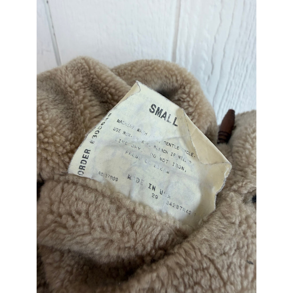 Vintage Denali Fleece Jacket Small Deer Mountain Nordic Hooded Toggle Made USA