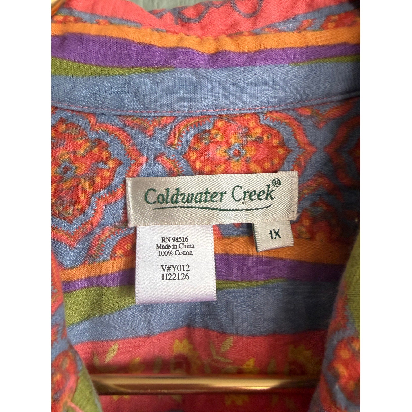 Vintage Y2K Colorful Quilted Cotton Jacket | Boho Floral Patchwork | Size 1X