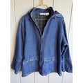 Vintage Denim Barn Jacket: Plaid Lined Fisherman's Jean Jacket XL
