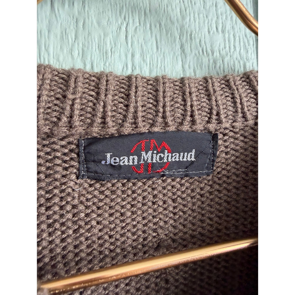 Vintage 90s Jean Michaud Nordic Knit Sweater – Brown/Blue