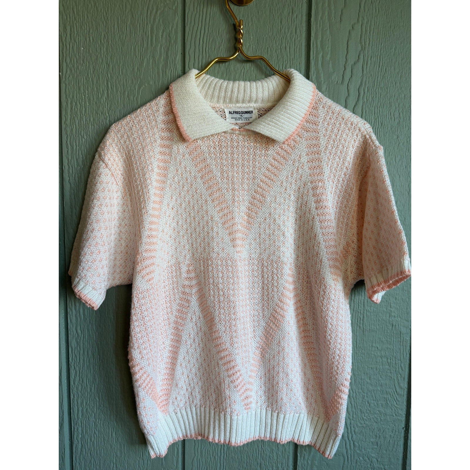 Vintage 90s Alfred Dunner Cottagecore Polo, Pink USA Size XL