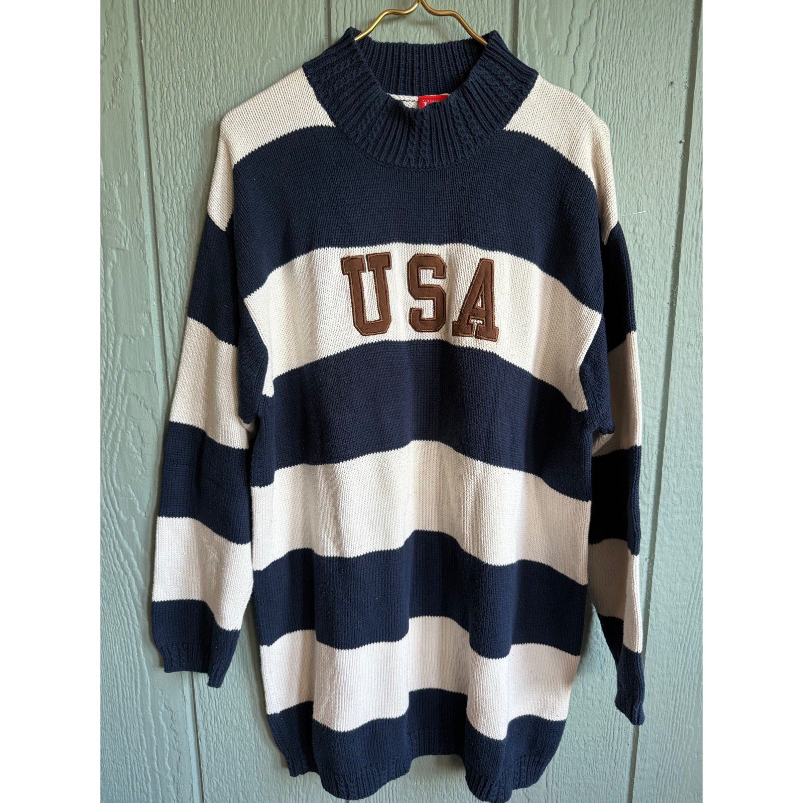 Vintage American Chunky Sweater Dress Tunic, Large
