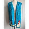 Vintage 90s Marisa Christina Snowman Sweater Vest Christmas Holiday Knit 2X