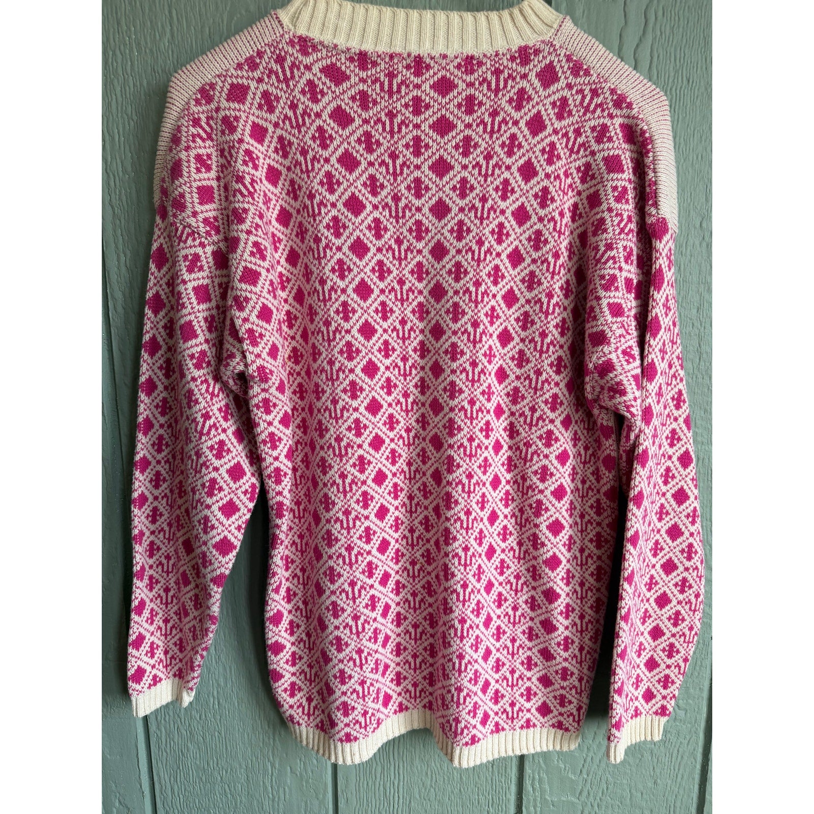Vintage 90s Cabin Creek Floral Graphic Knit Sweater, Large