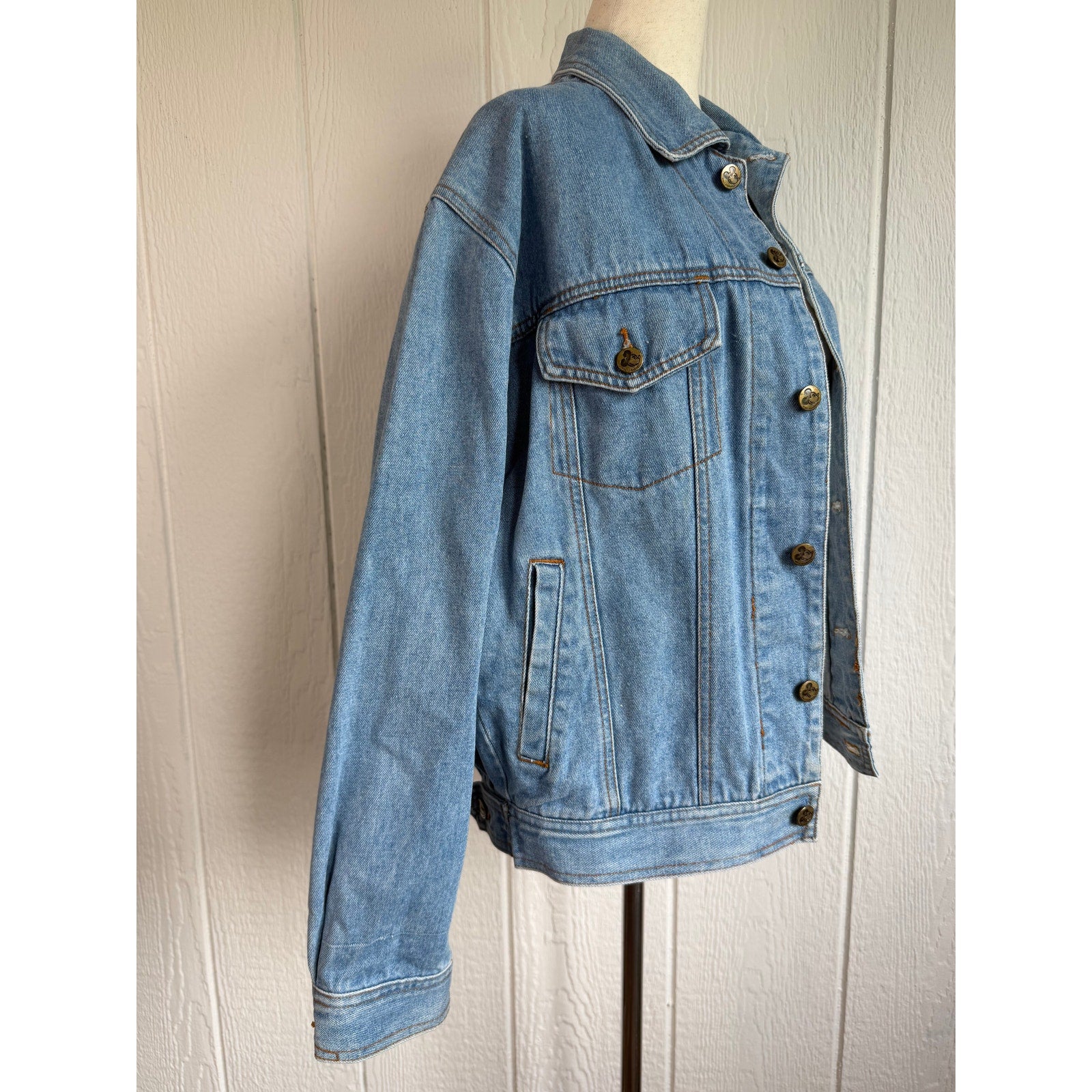 Vintage 90s Mickey Mouse Jean Jacket Disney Y2K Mickey & Co