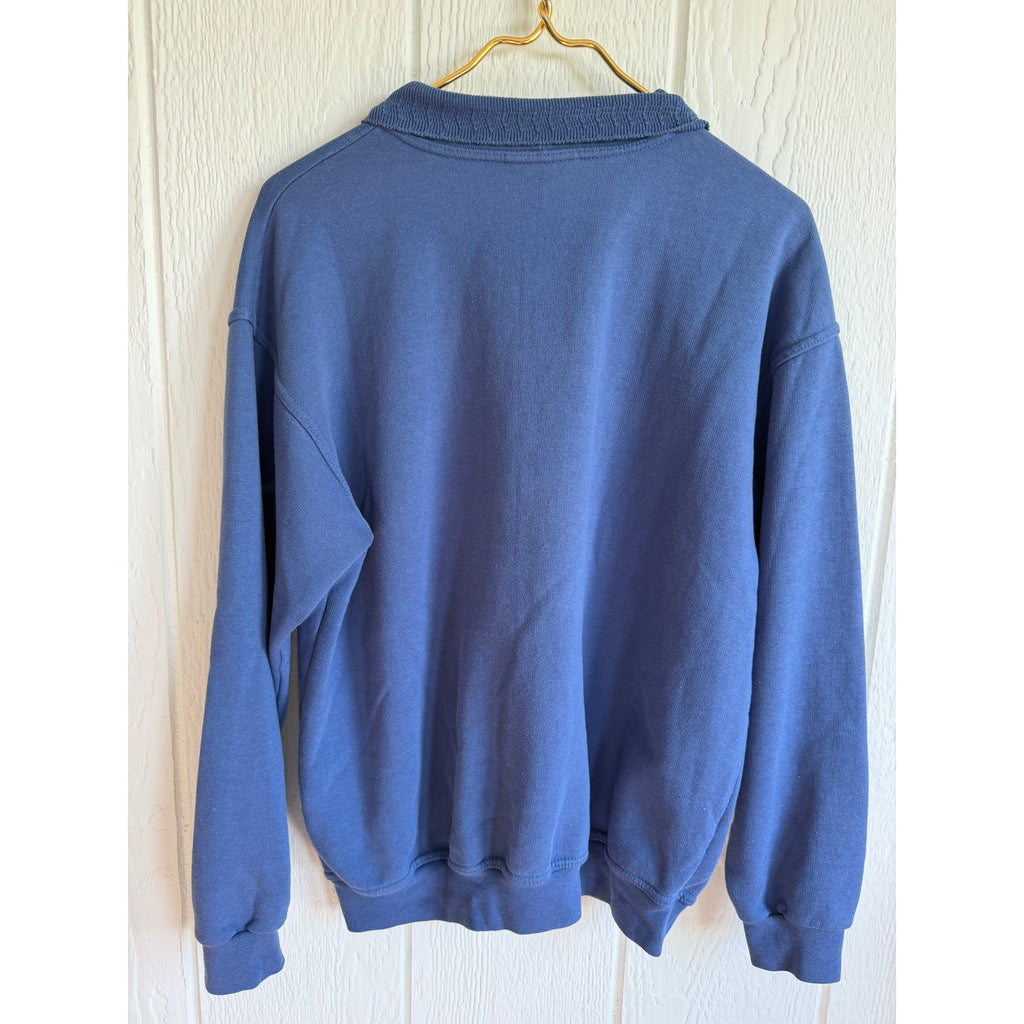 Vintage 90s Northern Reflections Collared Pullover Floral Embroidery