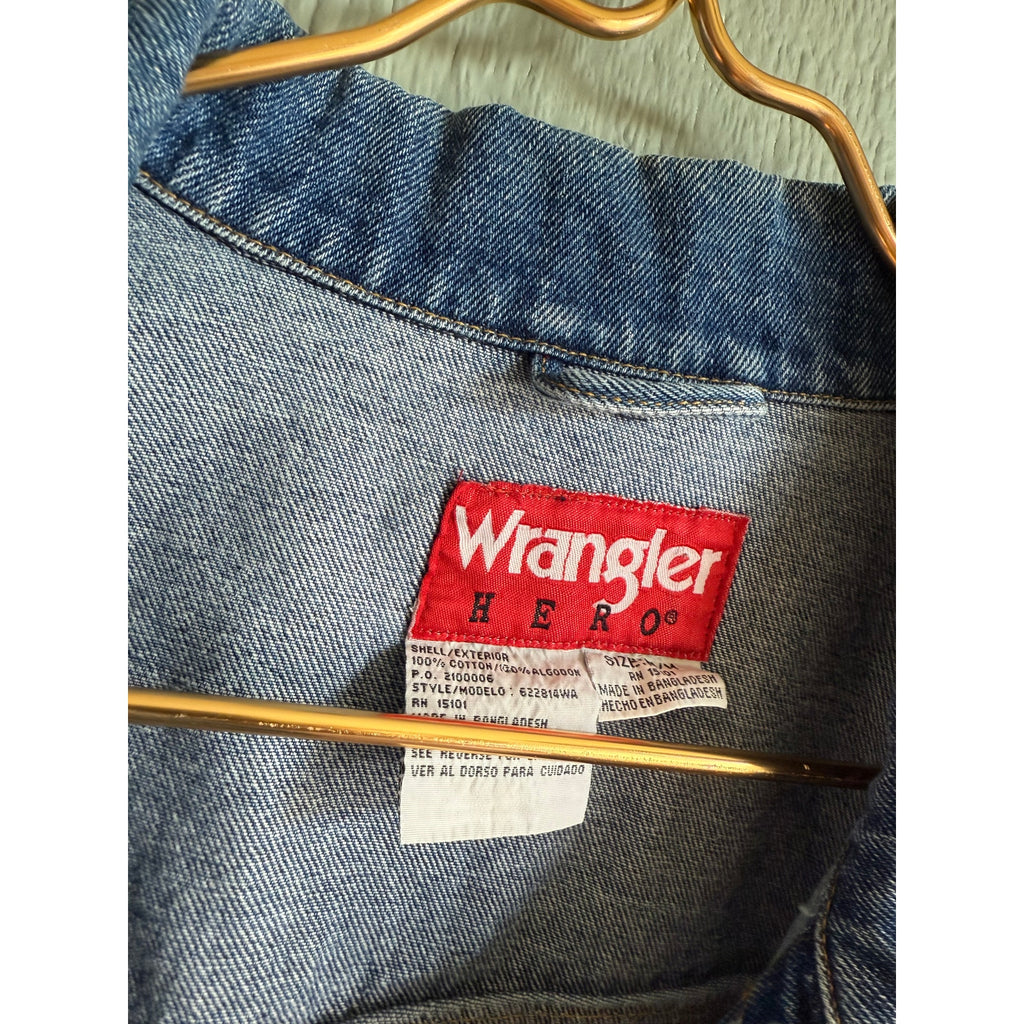Vintage Jean Jacket Wrangler Hero Denim, Medium