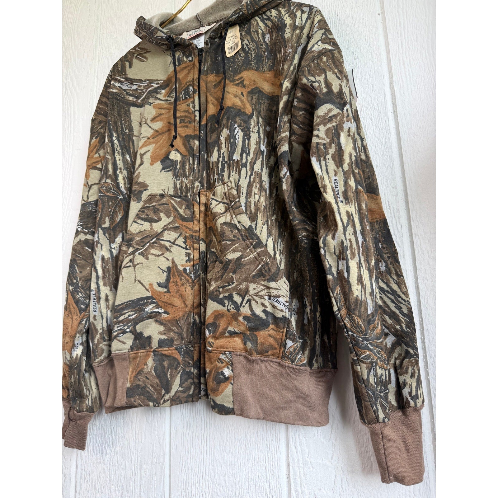 NWT Vintage Camo Made In USA Realtree Zip Up Redhead, Large