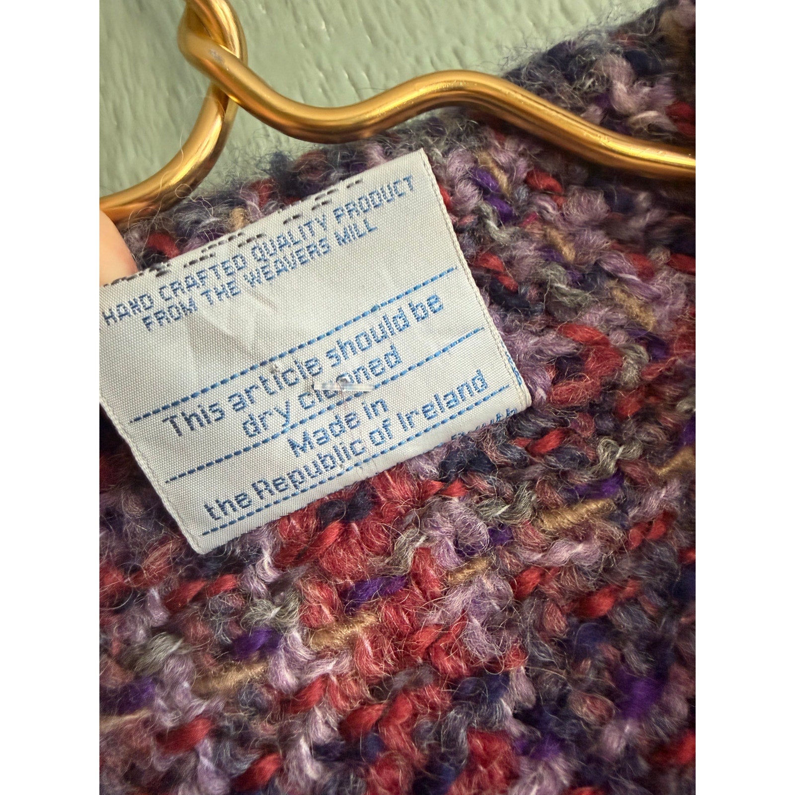 Vintage Tapestries Ireland Zip-Off Sleeve Wool Knit Jacket Sweater Ireland