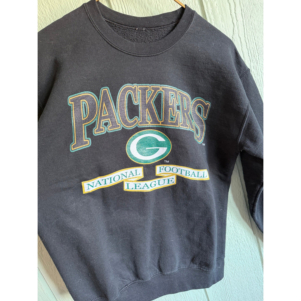 Vintage Green Bay Packers Sweatshirt NFL Crewneck Black 90s Football
