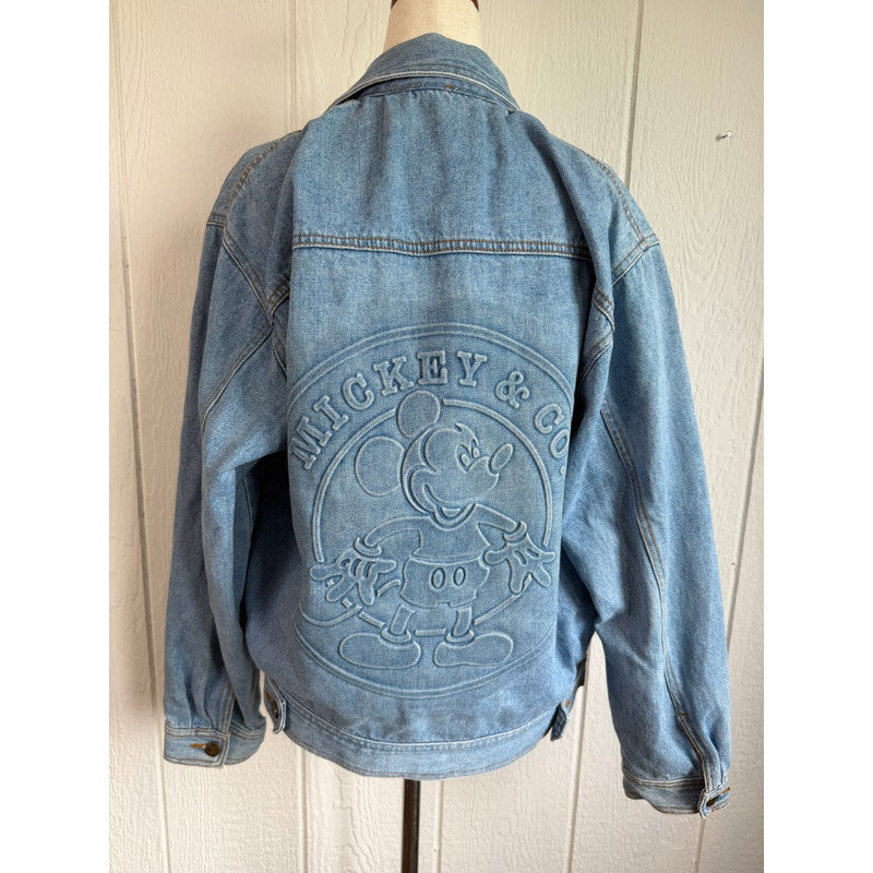 Vintage 90s Mickey Mouse Jean Jacket Disney Y2K Mickey & Co