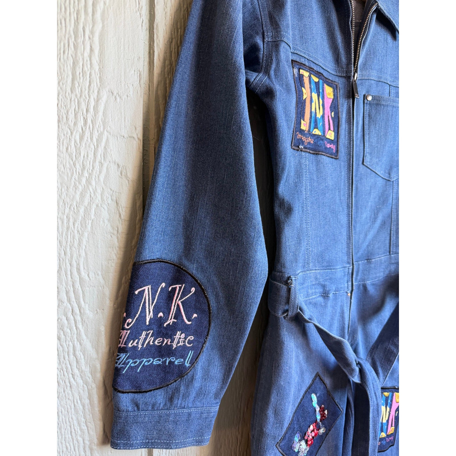 90s Y2K Russian Vintage Denim Jumpsuit by I.N.K. Imagine Not Knowing, Small