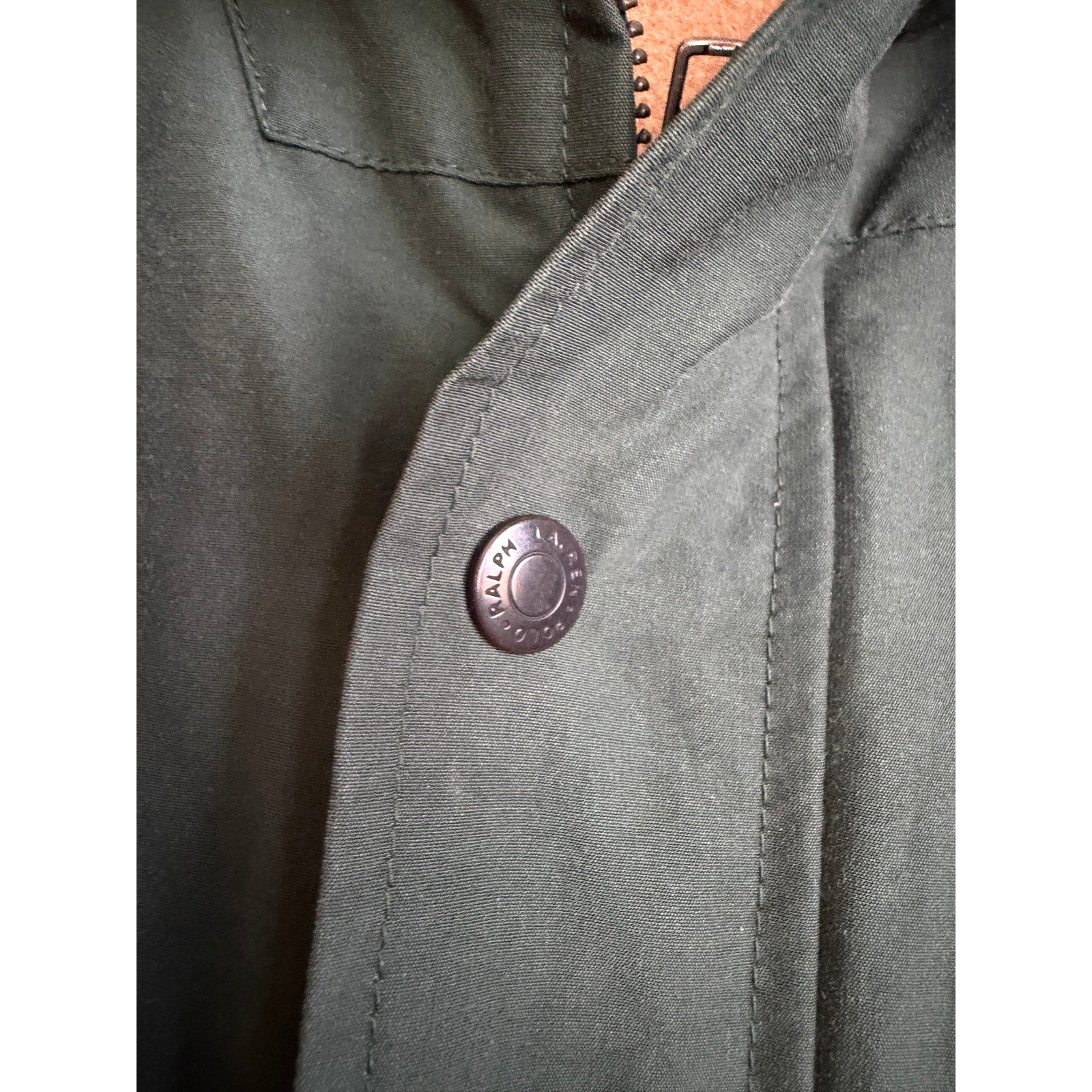 Vintage 90s Polo Sport Ralph Lauren Parka Jacket Green Tan Fleece Lined Men’s M