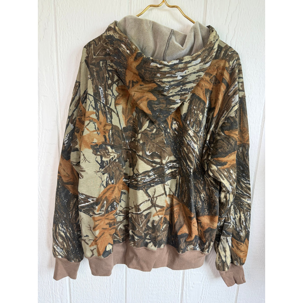 NWT Vintage Camo Made In USA Realtree Zip Up Redhead, Large