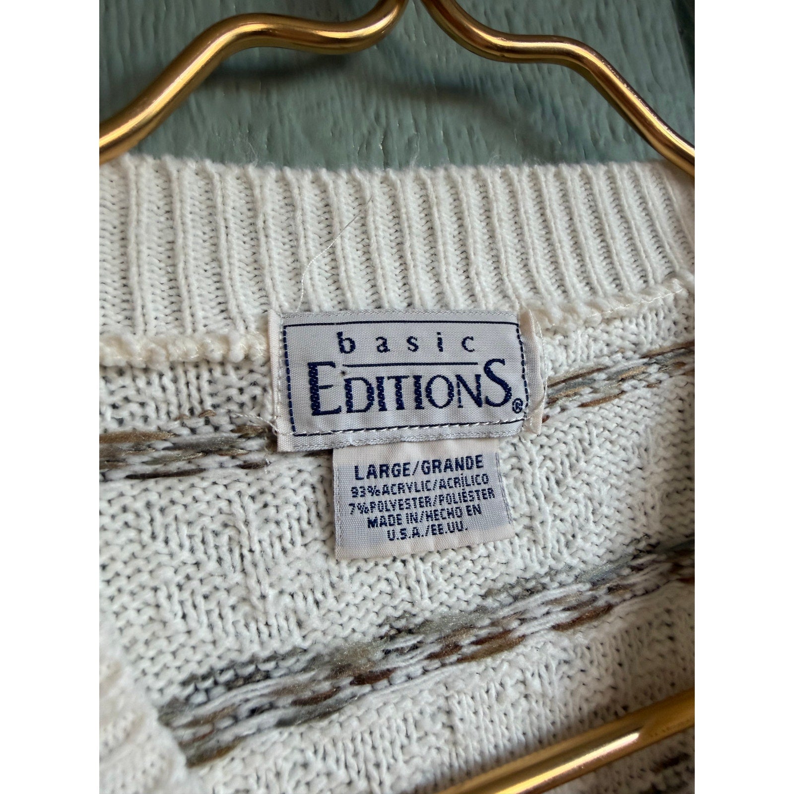 Vintage 90s Basic Editions Sweater, Large USA