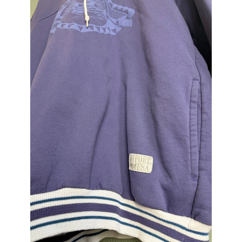 Vintage Aspen USA Hoodie Made in USA Purple Pullover Sweatshirt XL 90s