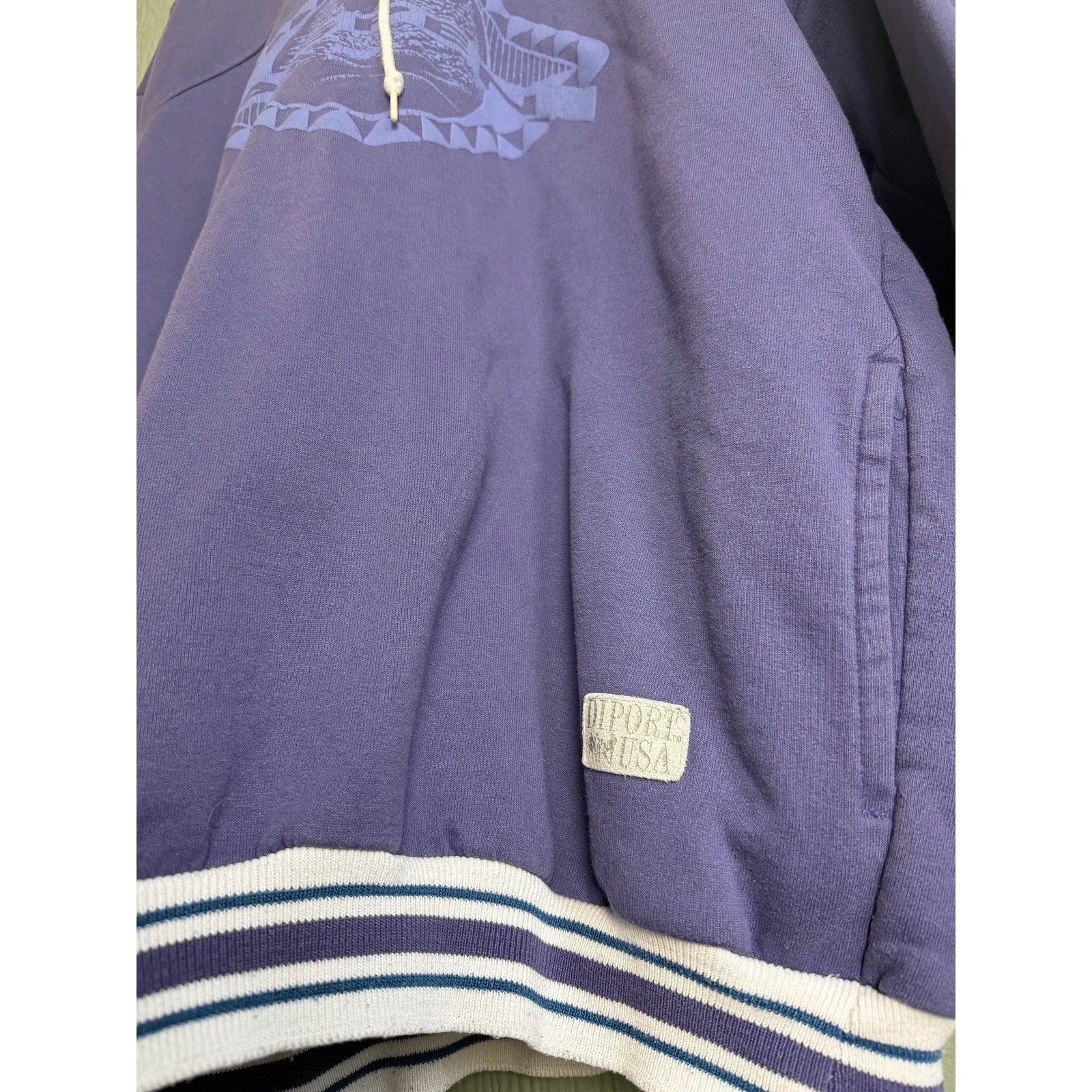 Vintage Aspen USA Hoodie Made in USA Purple Pullover Sweatshirt XL 90s