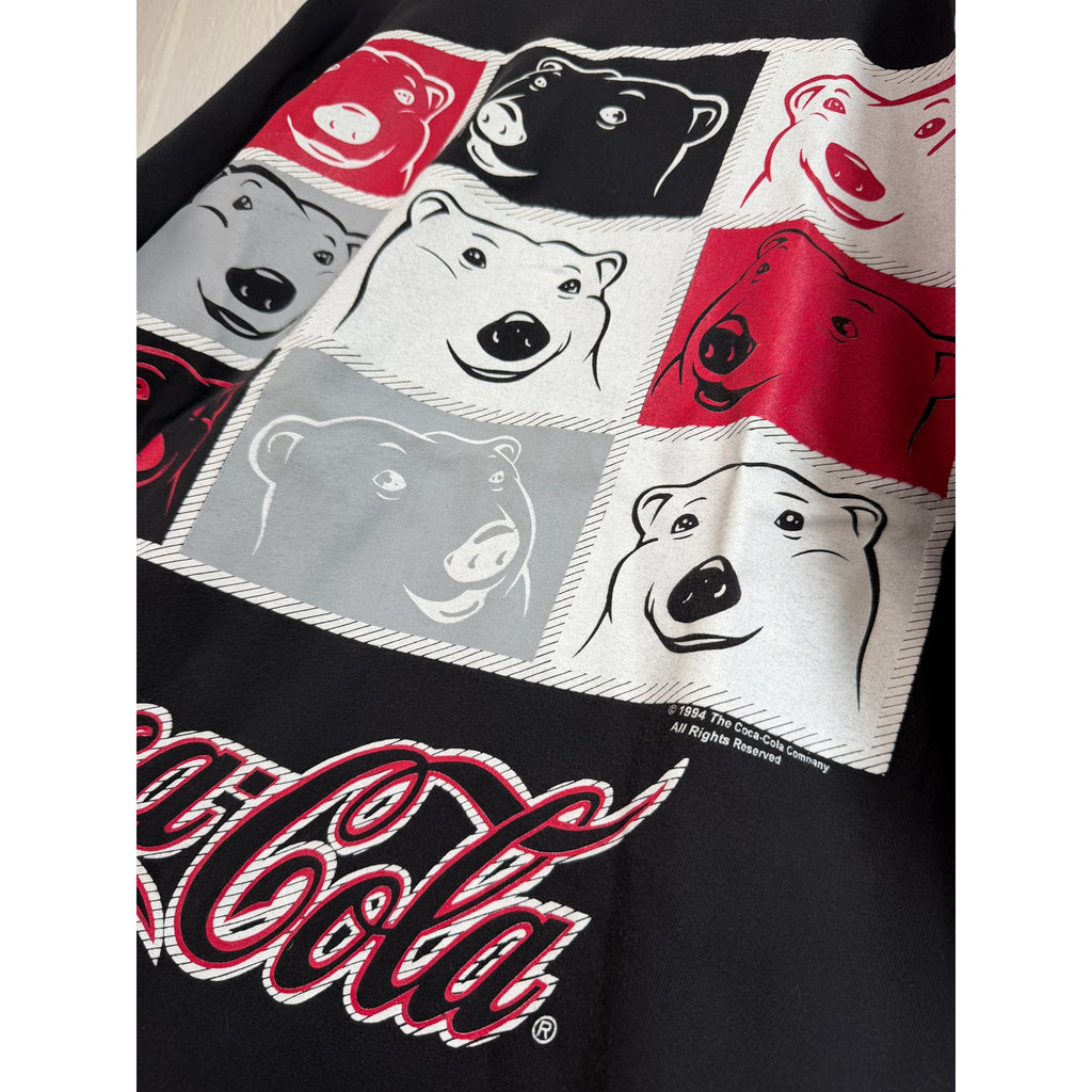 Vintage 90s Coca Cola Single Stitch USA Polar Bear Tee, XL