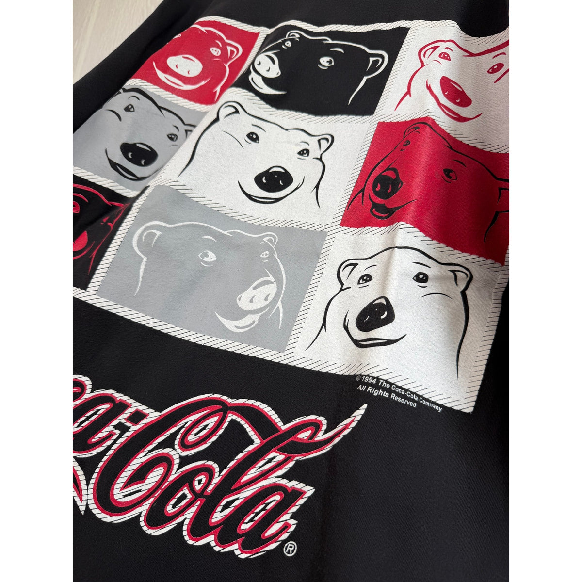 Vintage 90s Coca Cola Single Stitch USA Polar Bear Tee, XL