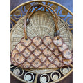Vintage 90s Boho Patchwork Shoulder Bag Quilted Floral Beaded Purse