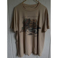 Vintage Single Stitch Fly Fishing Connecticut Graphic T Shirt Beige USA Made