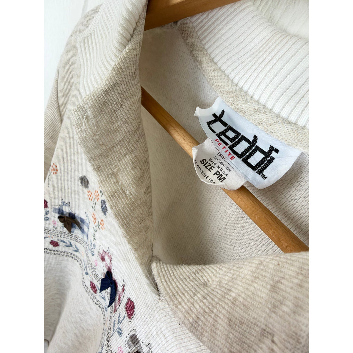 Vintage 90s Teddi Petite Scottie Dog Embroidered Knit Polo Sweater PM USA