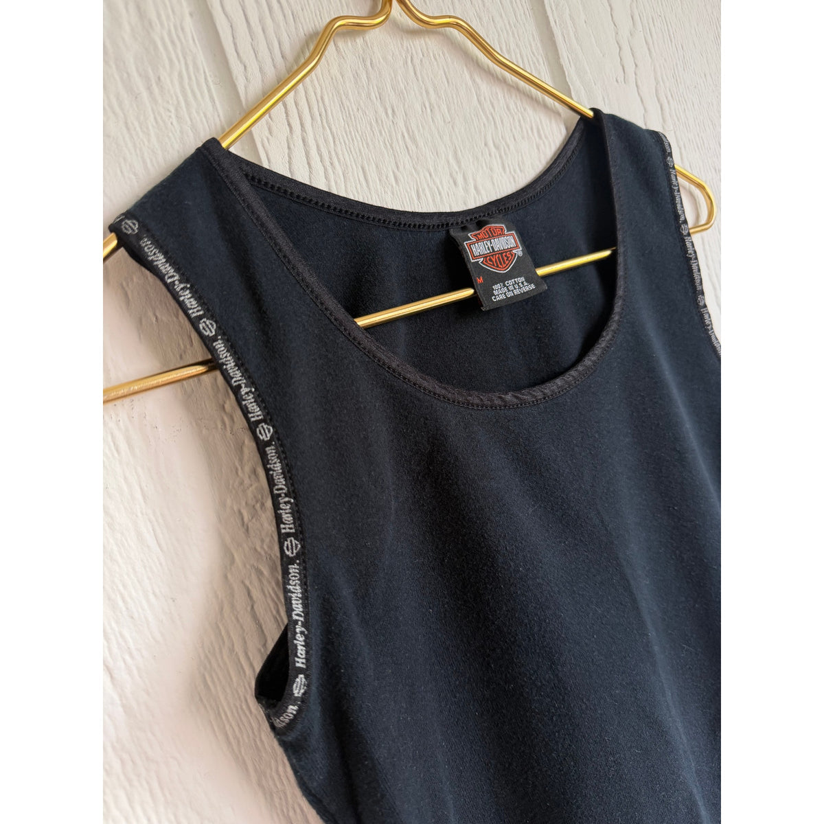 Y2K Harley Davidson Nags Head NC Tank Top Womens Medium Black Motorcycle