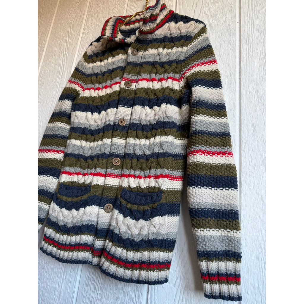 Vintage Lands End Lambswool Knit Button Cardigan, Medium