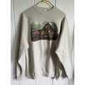 Vintage Farm Barn Crewneck Sweatshirt Large Heavy Cotton Rustic Country Graphic