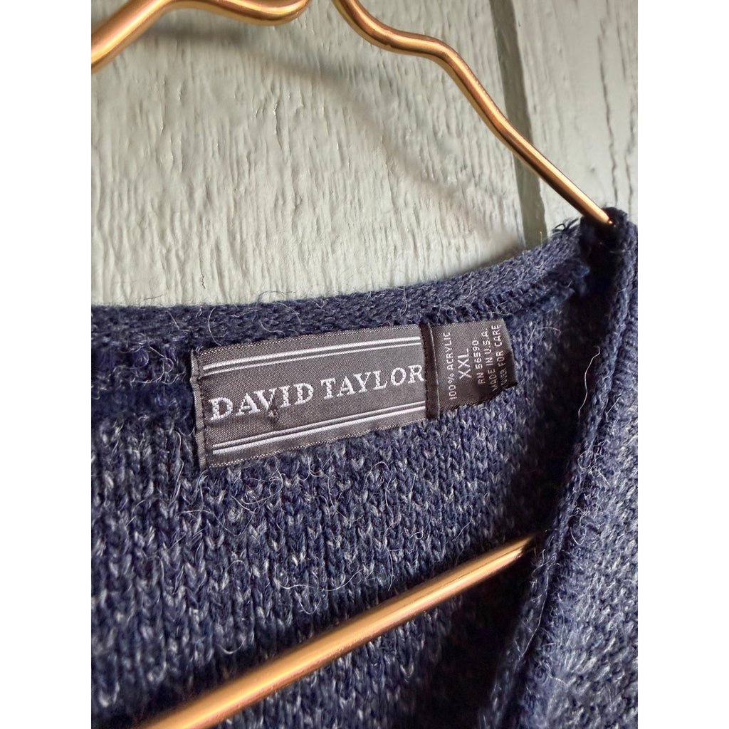 Vintage 80s David Taylor Made In Usa Sweater, XXL