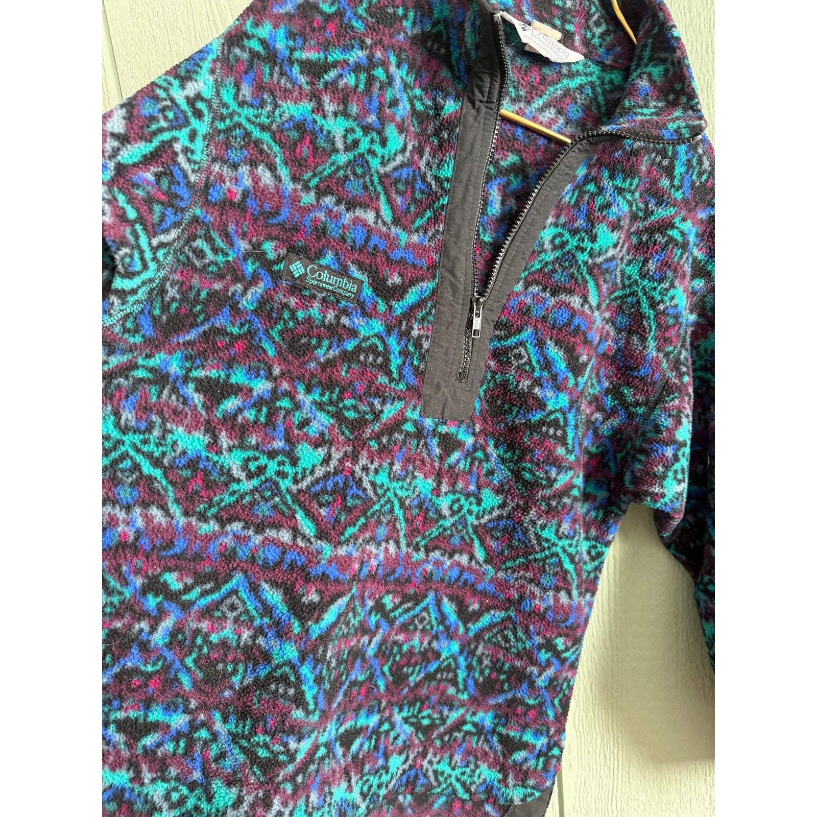Vintage Columbia Fleece Pullover Youth 18/20 (Women’s S/M Fit) Made in USA 90s