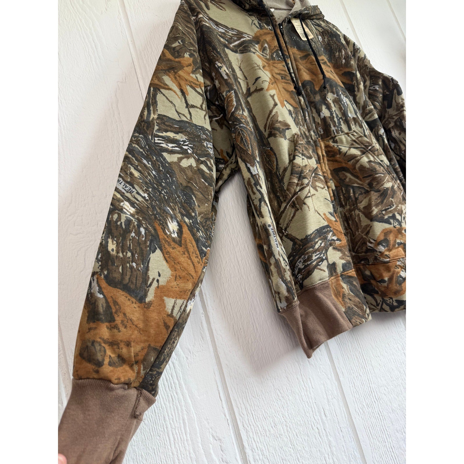 NWT Vintage Camo Made In USA Realtree Zip Up Redhead, Large