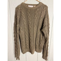 Vintage American Eagle Cable Knit Chunky Sweater Crewneck Green Small