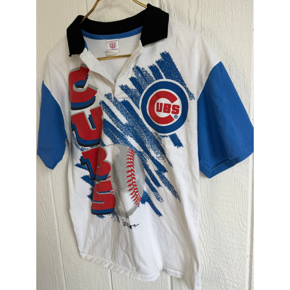 Vintage 1995 Chicago Cubs MLB All Over Print Polo Shirt GTS Baseball 90s