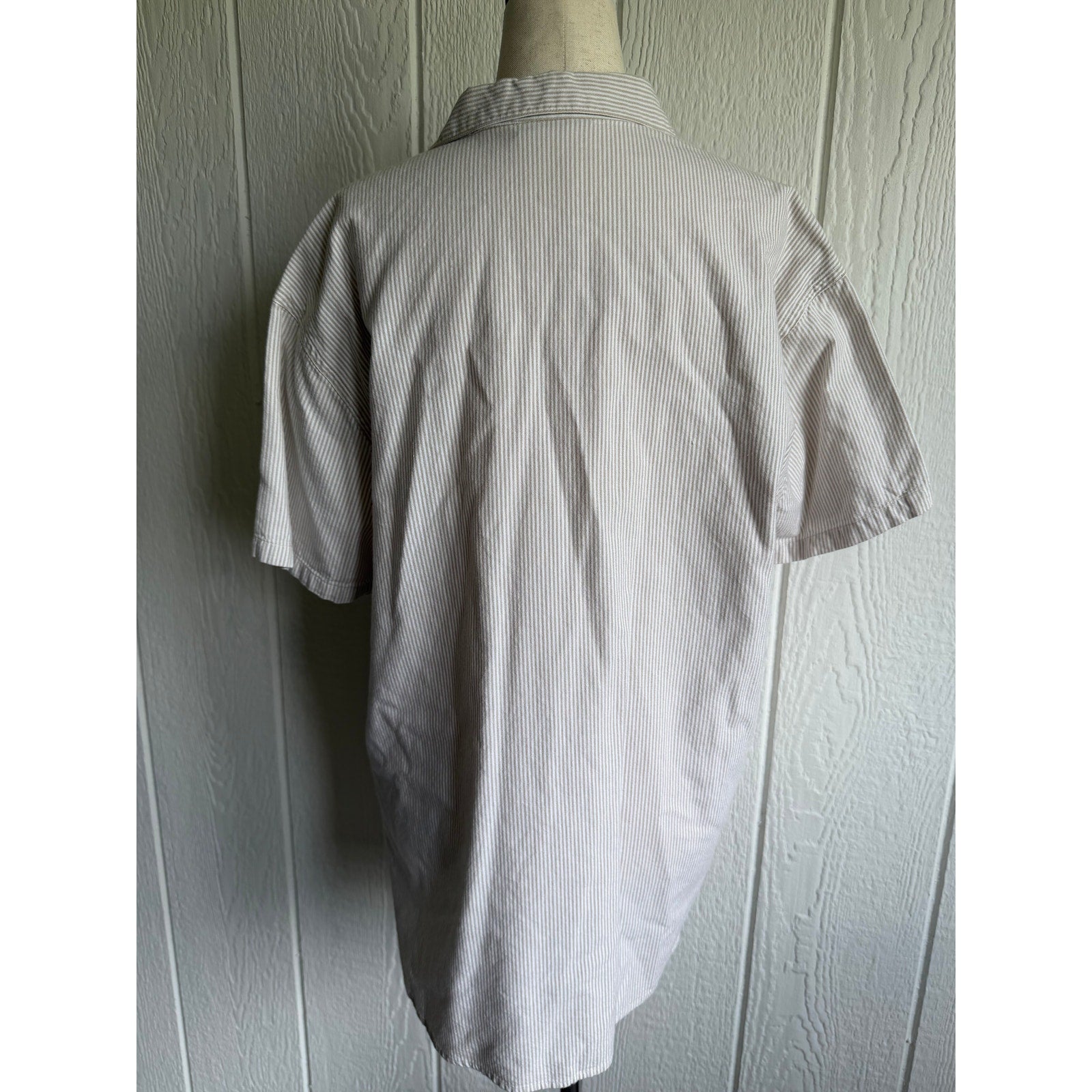 Vintage Willow Bay Embroidered Stripe Button Down Shirt Womens XL Cottagecore