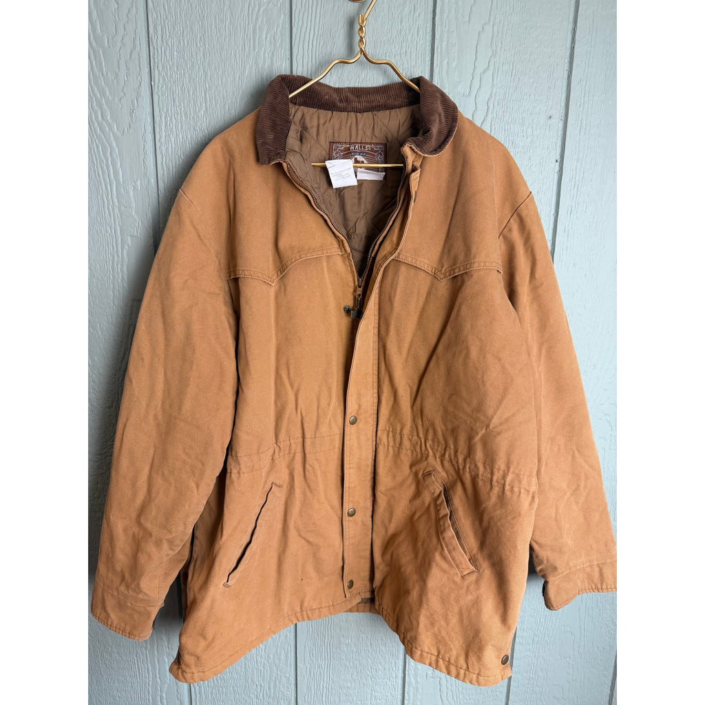 Vintage Walls Western Wear Insulated Duck Canvas Work Jacket | Tan | XL USA Made