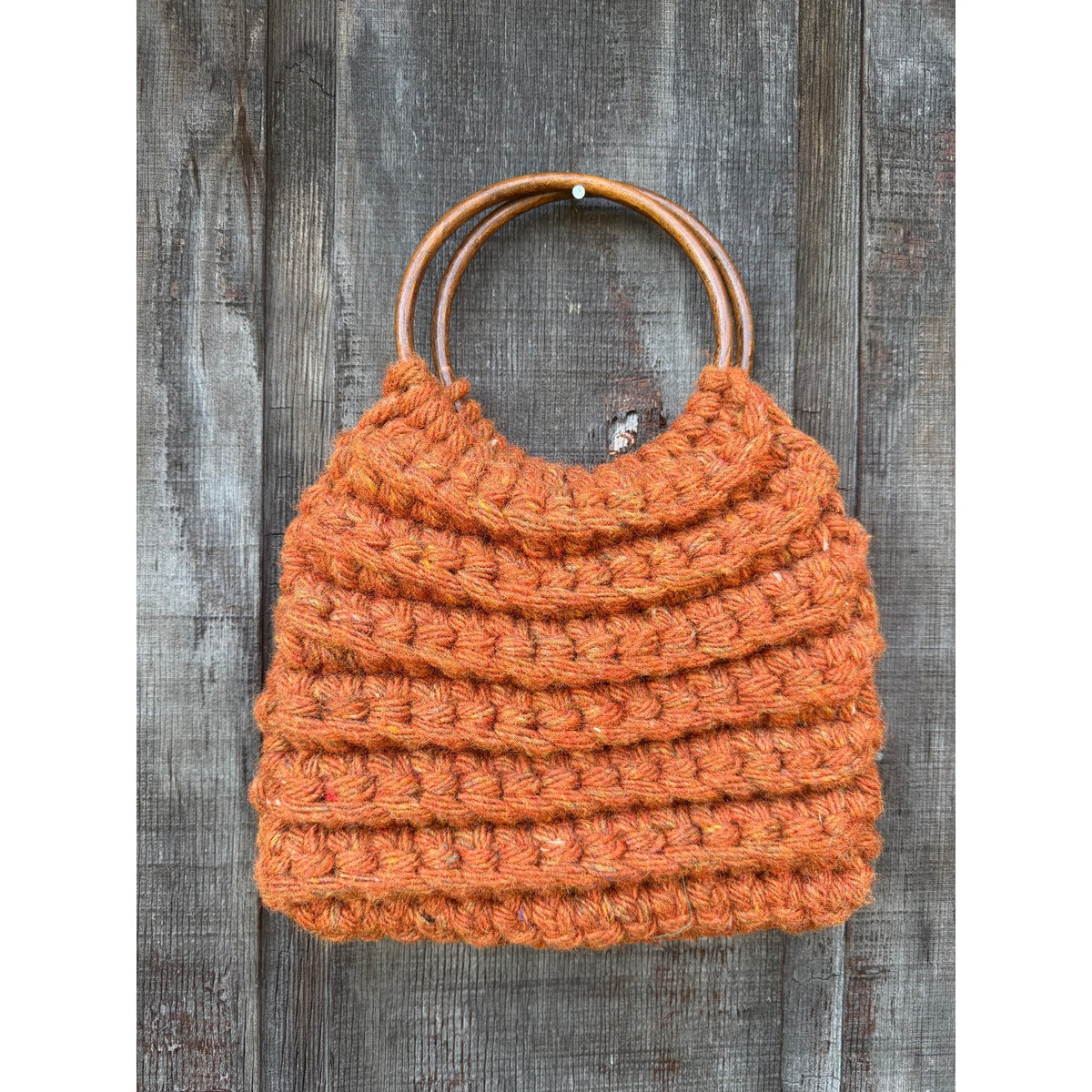 Vintage 70s Crochet Handmade Handbag