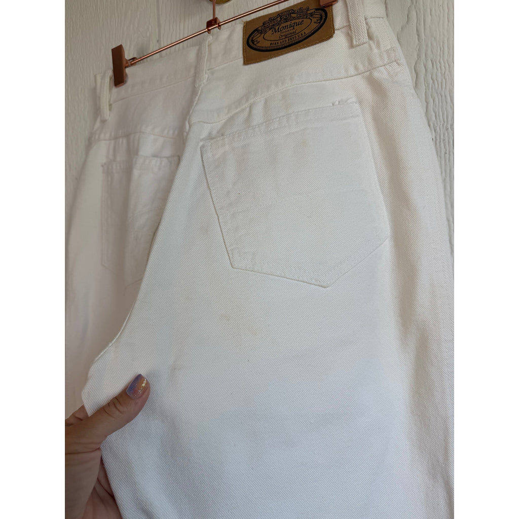 Vintage Monique Jeans White Size 9/10 High Rise Jeans Beads