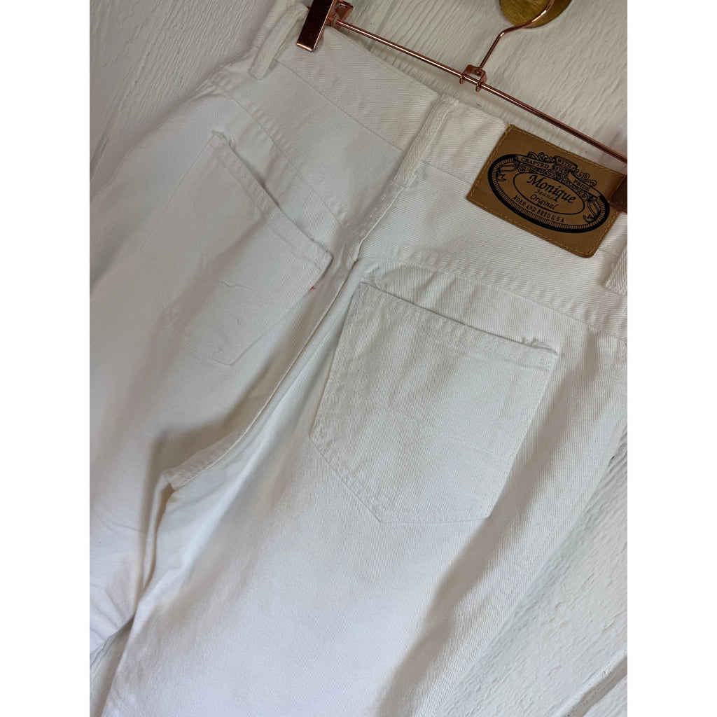 Vintage Monique Jeans White Size 9/10 High Rise Jeans Beads