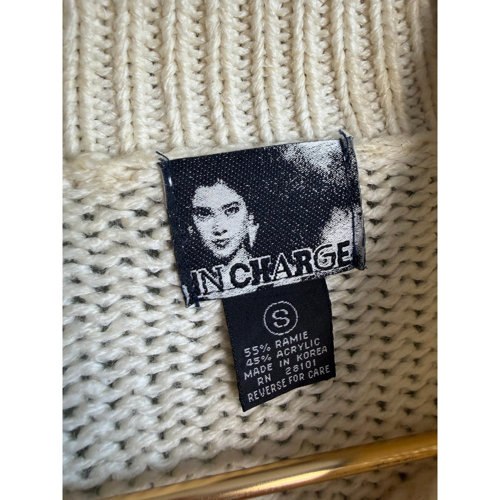 Vintage Chunky Knit Sweater | Abstract Fair Isle | 90s Grunge Cozy, Small